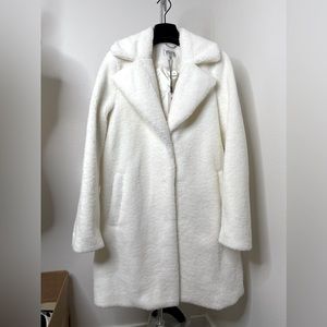 Milly faux fur coat white color size 2